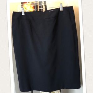 Navy Sz. 14 Calvin Klein Suit Skirt